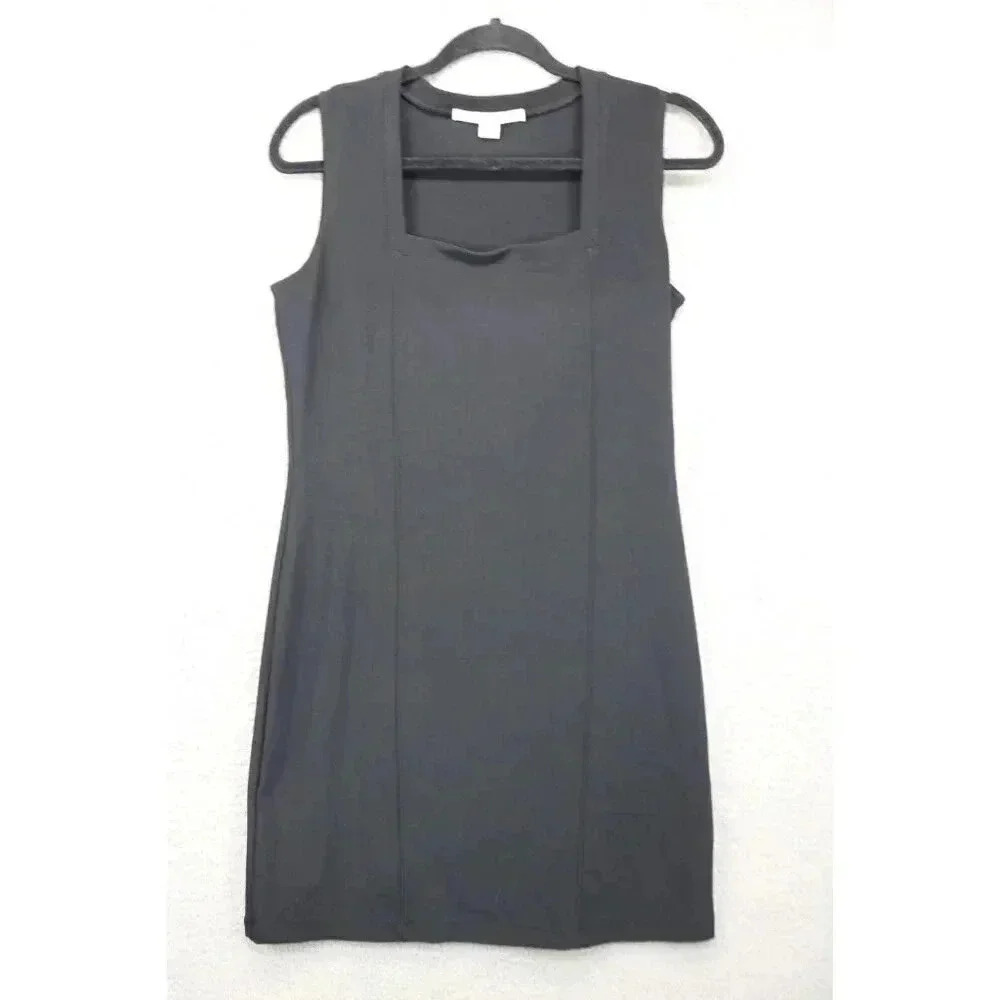 Boston Proper Sleeveless Black Square Neck Dress-Size Small-Stretchy